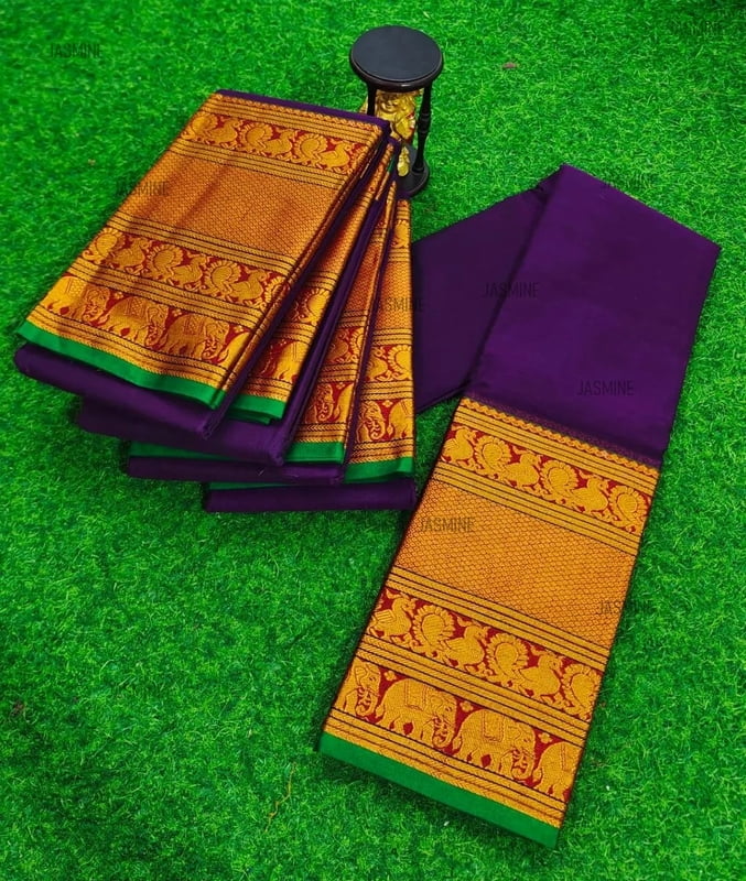 Jayashree - जयश्री ( Narayanpet Big Border - Purple ) Jayashree - जयश्री ( Narayanpet Big Border - Purple )