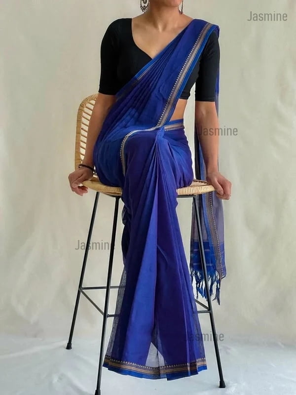 Premium Soft - Pure Narayanpet Handloom Royal Blue Premium Soft - Pure Narayanpet Handloom Royal Blue