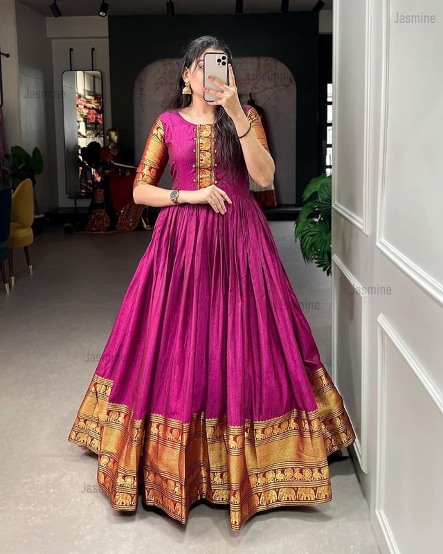 Champa - चंपा ( Narayanpet long gown material ) Champa - चंपा ( Narayanpet long gown material )