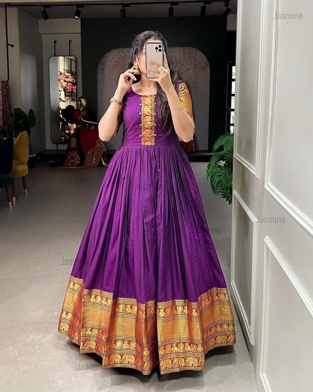 Ruksha - रुक्षा ( Narayanpet long gown material ) Ruksha - रुक्षा ( Narayanpet long gown material )